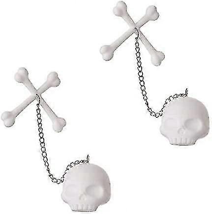 2 Pcs Leaf Tea Infuser, Silicone Tea Strainer, Tea Bones Skull Tea Filter Diffuser For Loose Leaf Le