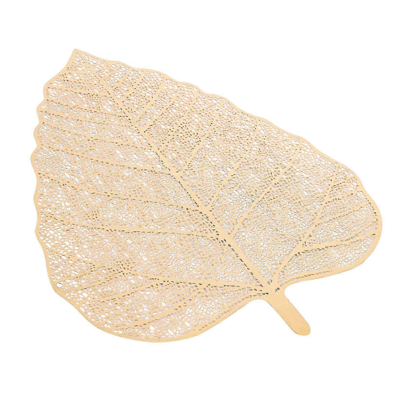 Stainless Steel Handmade Leaf Strainer,(Gold)