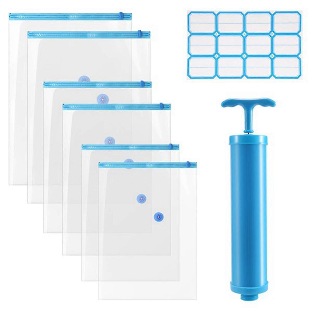 6 Pack Vacuum Storage Bags, Compression compatible withComcompatible withters and Blankets