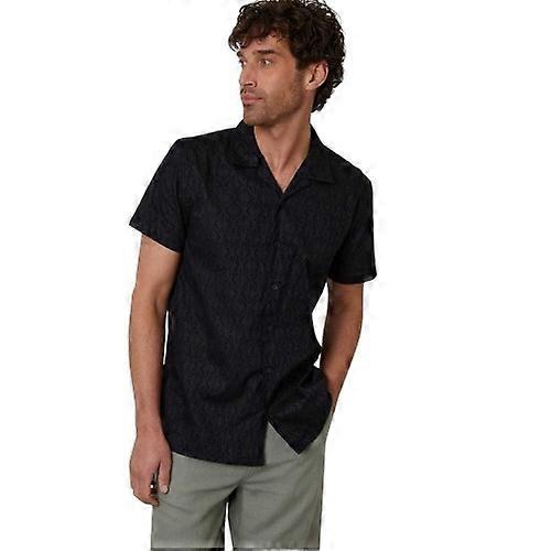 Threadbare Mens Geometric Pattern Short-Sleeved Shirt