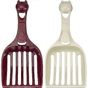 2Pcs Cat Pellet Litter Scoop Shovel Pet Cleaning Tool litter Poop Scooper Sieve Set Cat Litter Sifter compatible with Pet Cat Dog