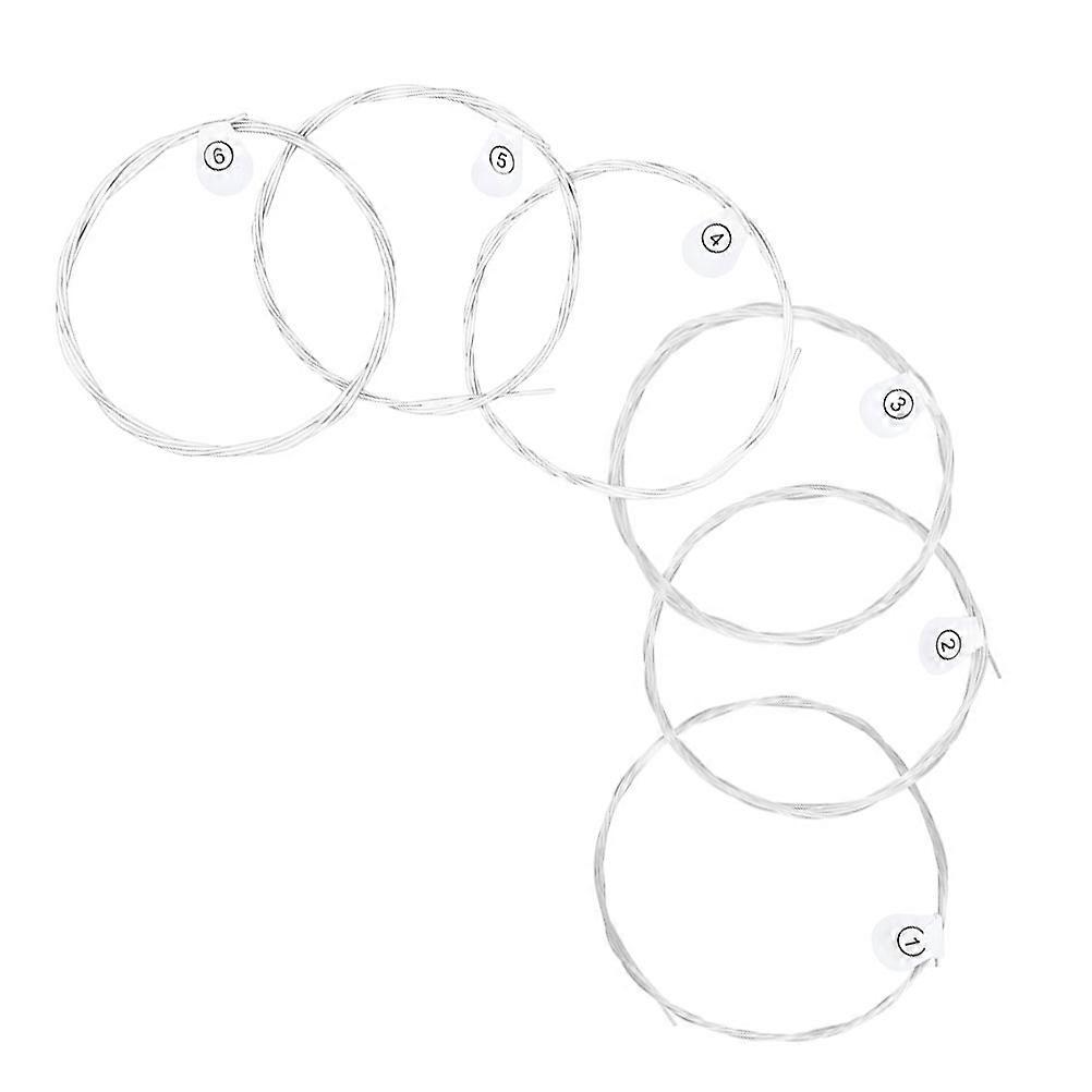 6Pcs Guitar Strings Wood Guitar Strings Silver Plated Copper Guitars String Guitar Replacement String