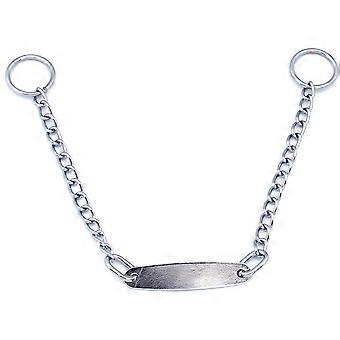 Dog Choke Collar Metal Chain 2.5mm 50cm with ID Tag for Small Medium Large Pet Training Durable Adjustable