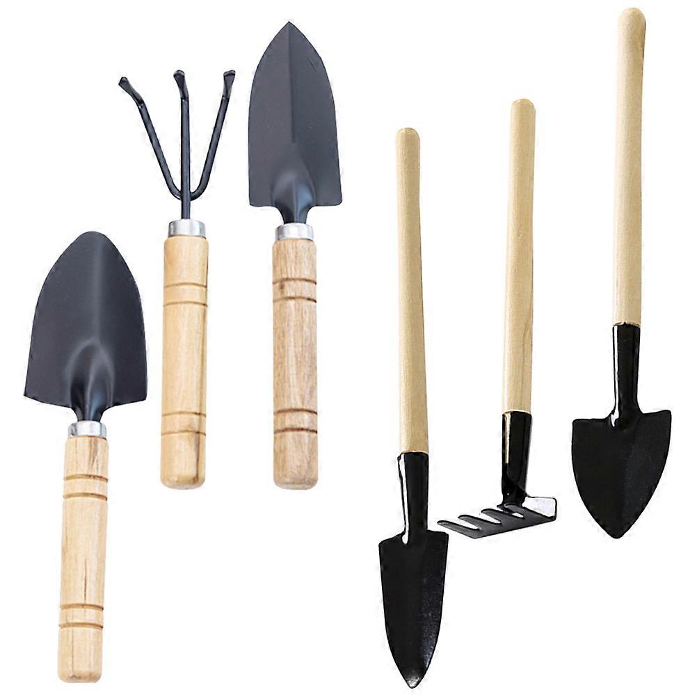 Assorted Color Garden Tools for Digging 2Sets Hand Trowel and Rake