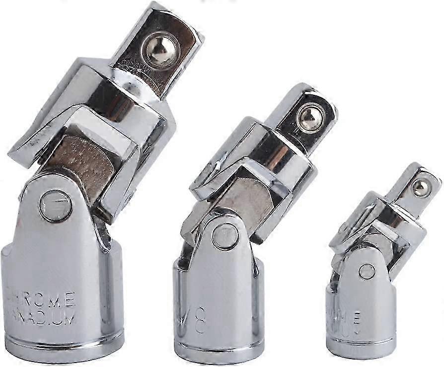 3 Pcs Impact Universal Joint Socket Set Swivel Drive Adapter Reducer