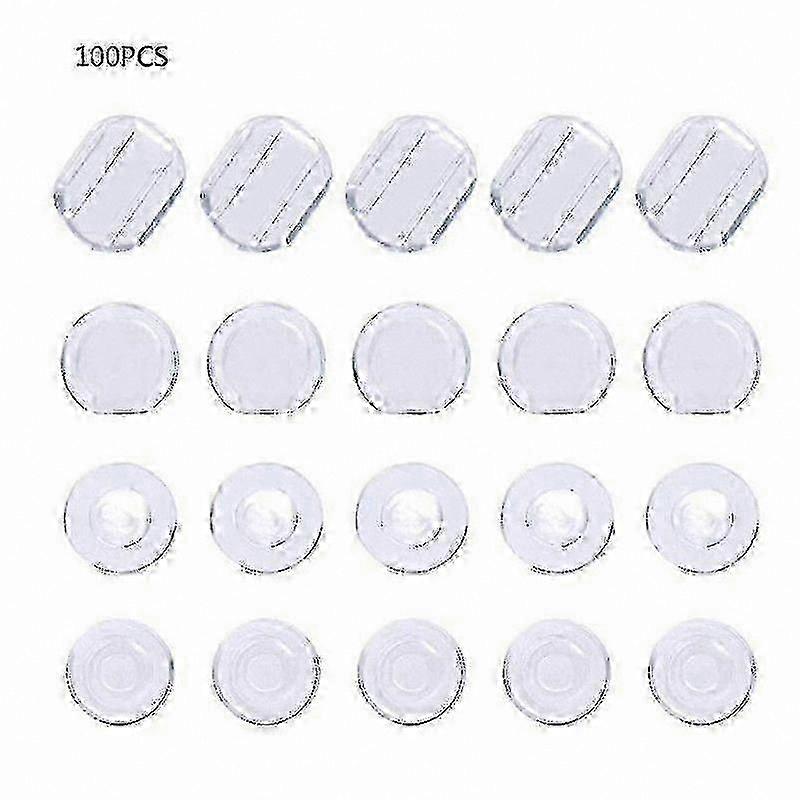 Soft Silicone Earring Cushions, 100 Pack Comcompatible withtable Clip-On Pads compatible with Sensitive Ears