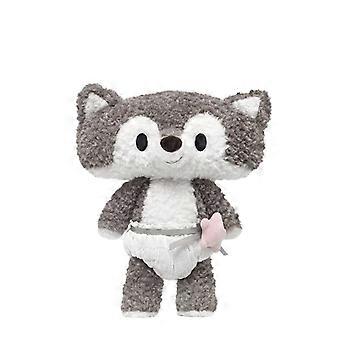 Small Dewa Husky Stuffed Animal Plush Toy, Cute Standing Cuddly Doll With Decor Outfit for Display & Gift
