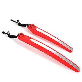 Bike Mud Guard for Mountain Bicycle Quick Release Riding Accessories 1Pair Red