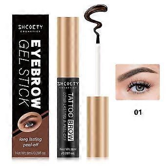 Peel Off Eyebrow Gel, Natural Color Eye Gel Long-Lasting Waterproof Eyebrow Tattoo Makeup, Easy Peel Off Brow Makeup - Up To 3 Days