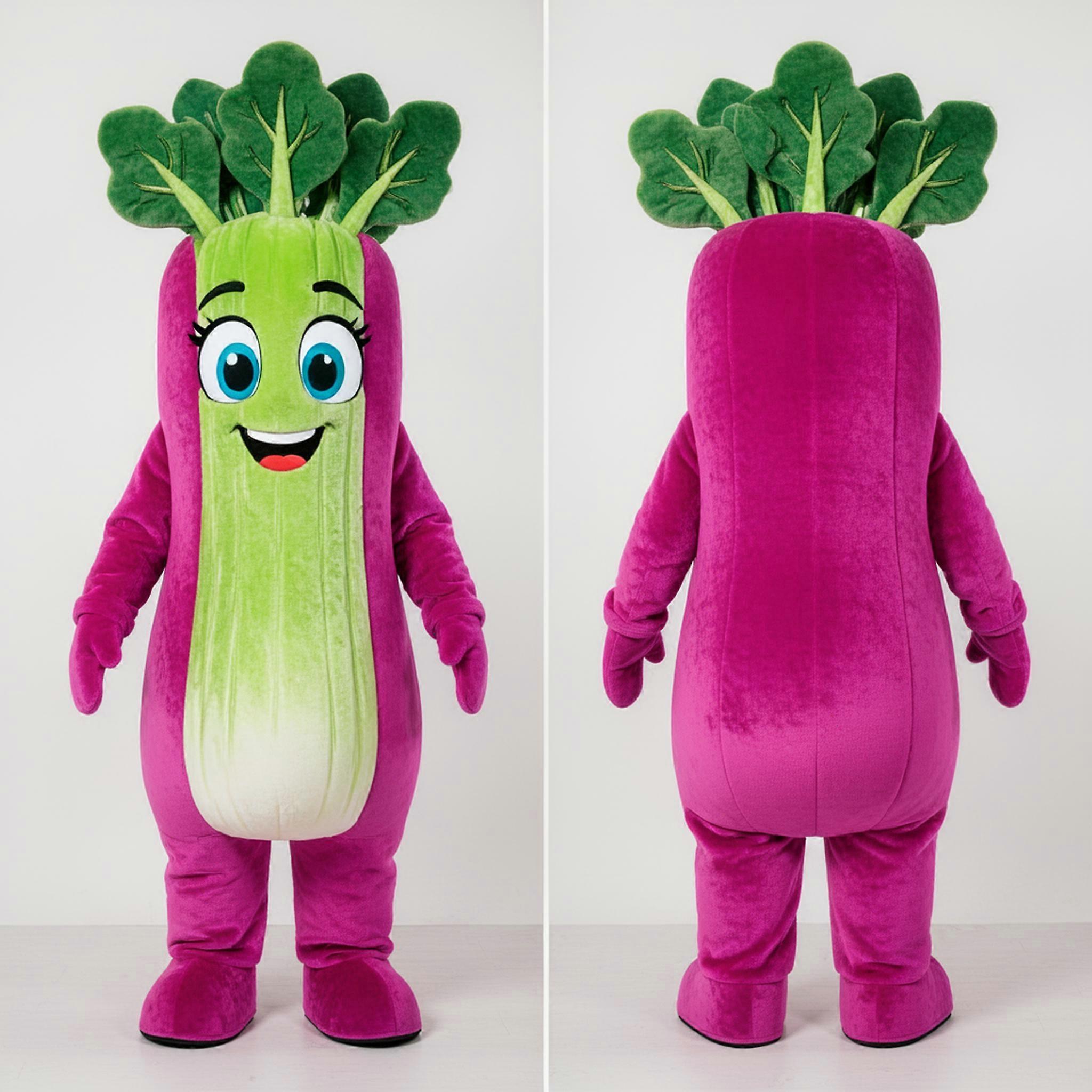 MASTICOT Magenta Velvety Celery Mascot