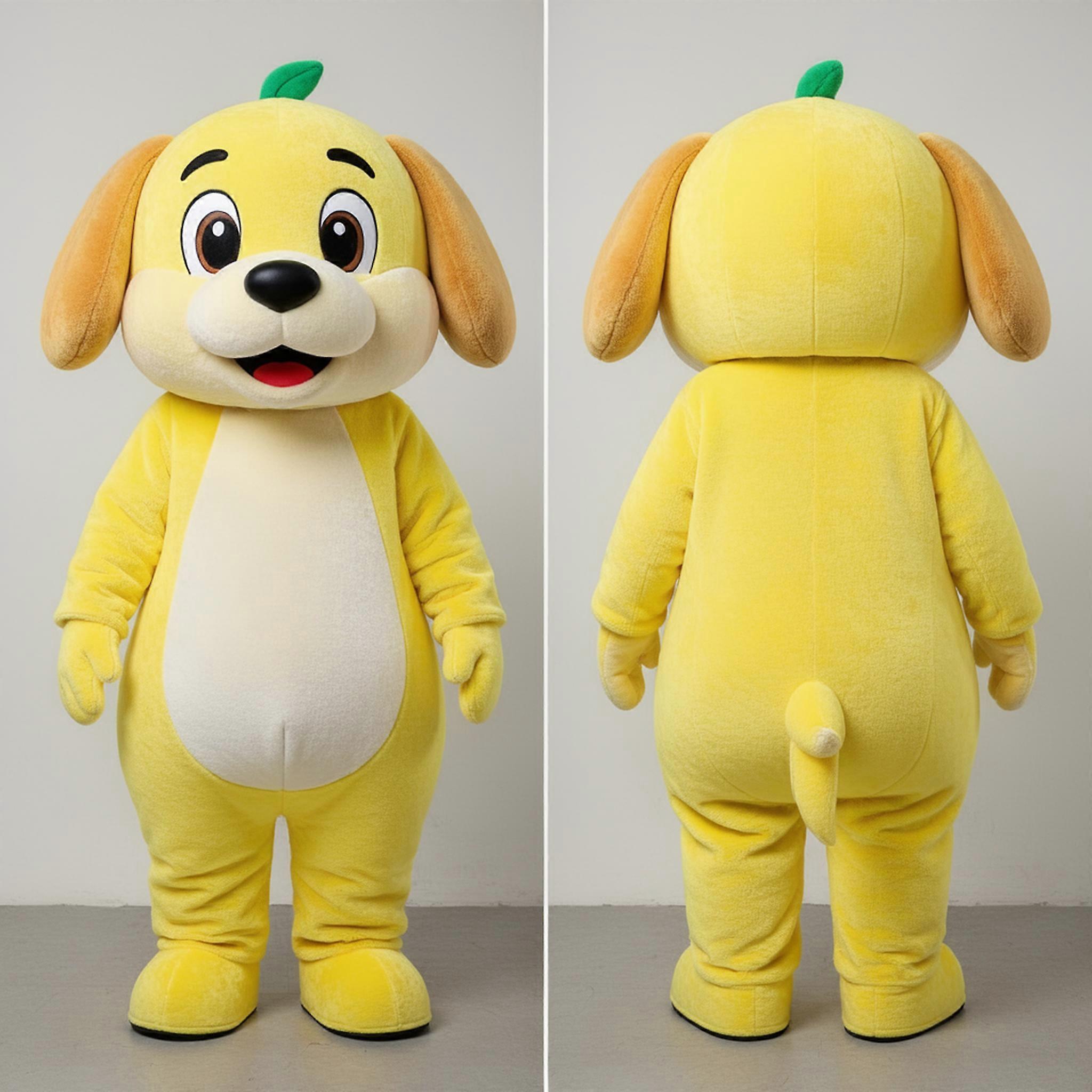 MASTICOT Lemon Yellow Cheerful Dog Mascot