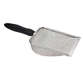Cat Litter Scoop Hollow Out Portable Stainless Steel for Kitty Puppy Rabbits 26-27