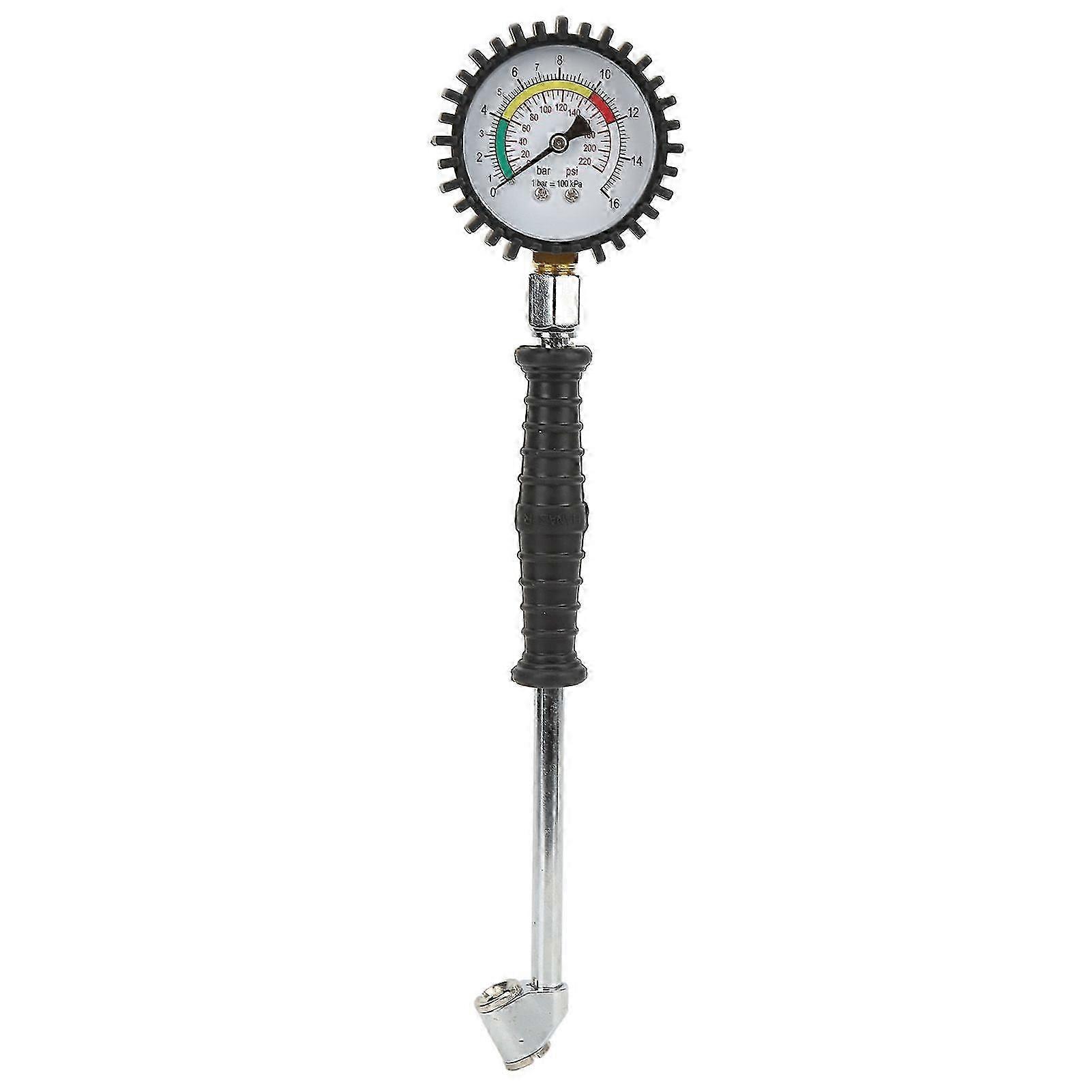 Tire Pressure Gauge 0?220 PSI Pointer Type Handheld Mechanical High Accuracy Universal compatible with Car Motorcycle Bike