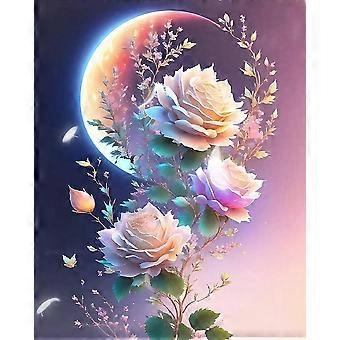 Jigsaw Puzzle for Adults Flowers Moon HAA1063