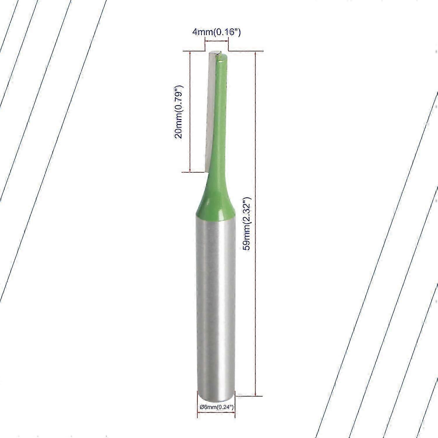 4Pcs 4mm Cutting Dia Router Bit 6mm Shank
