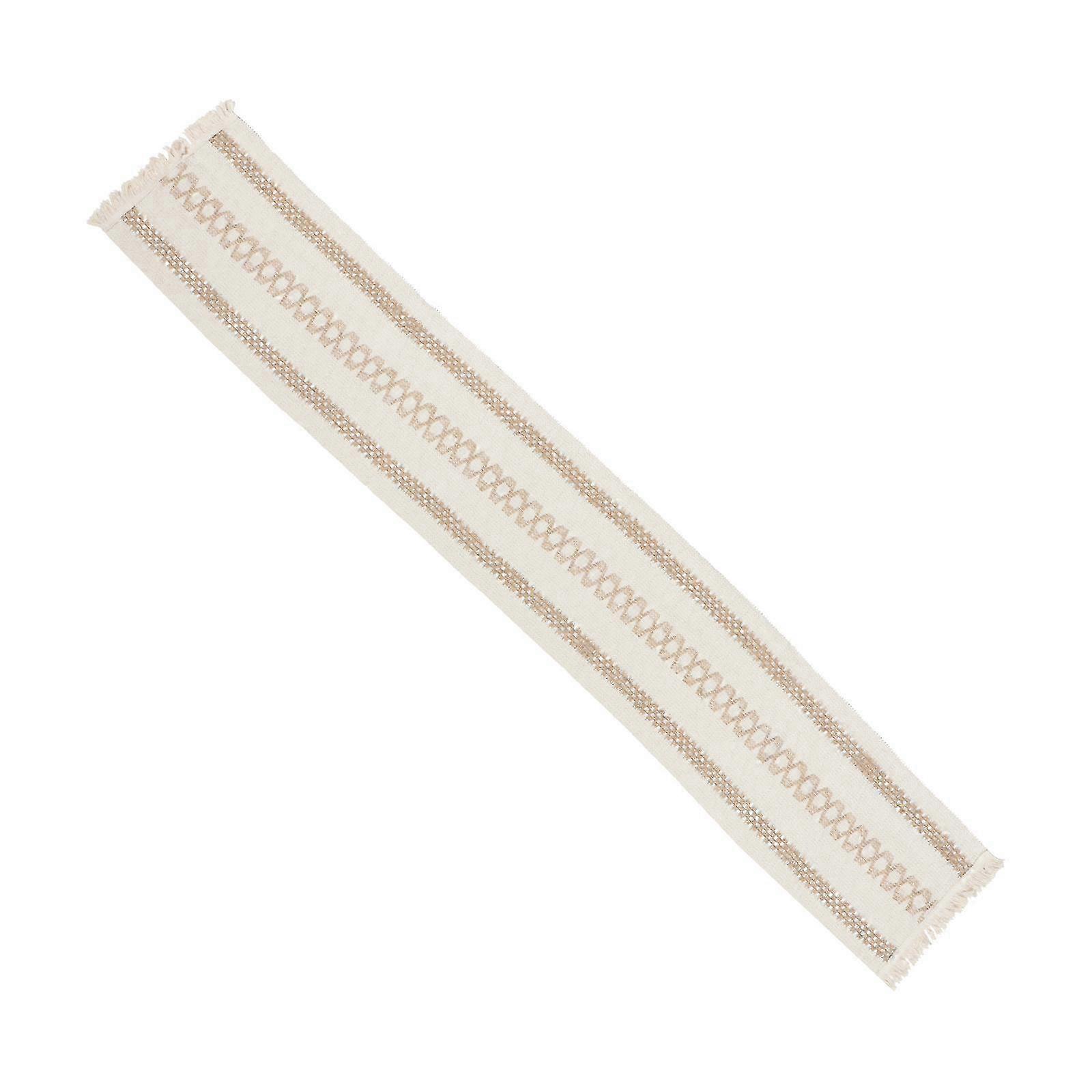 Dining Table Runner compatible with Home Decor with Tassel Cotton Linen