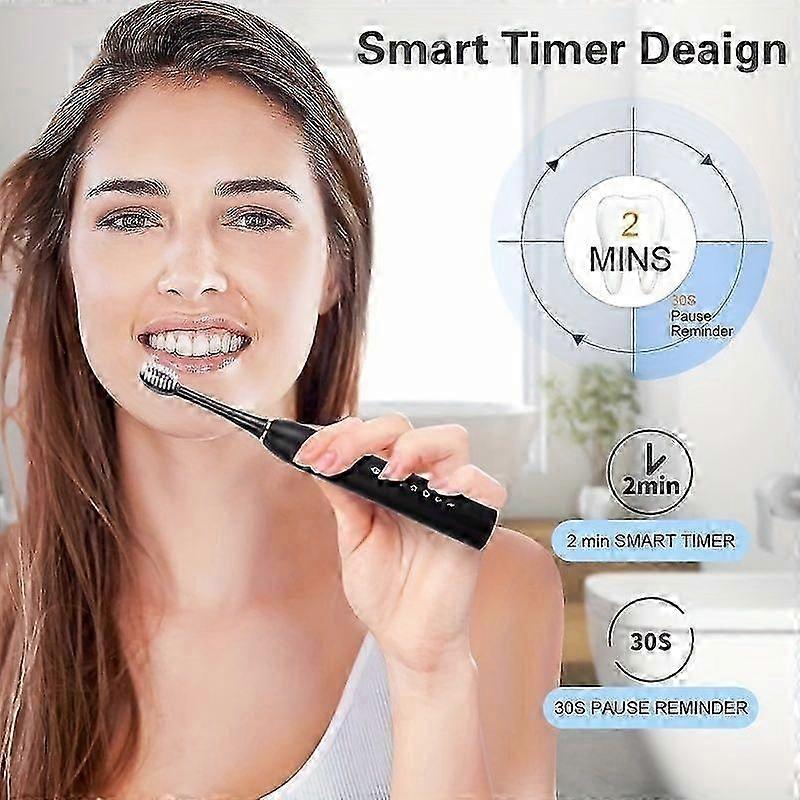 USB Electric Toothbrush with 6 Sonic Modes and Replacement Head