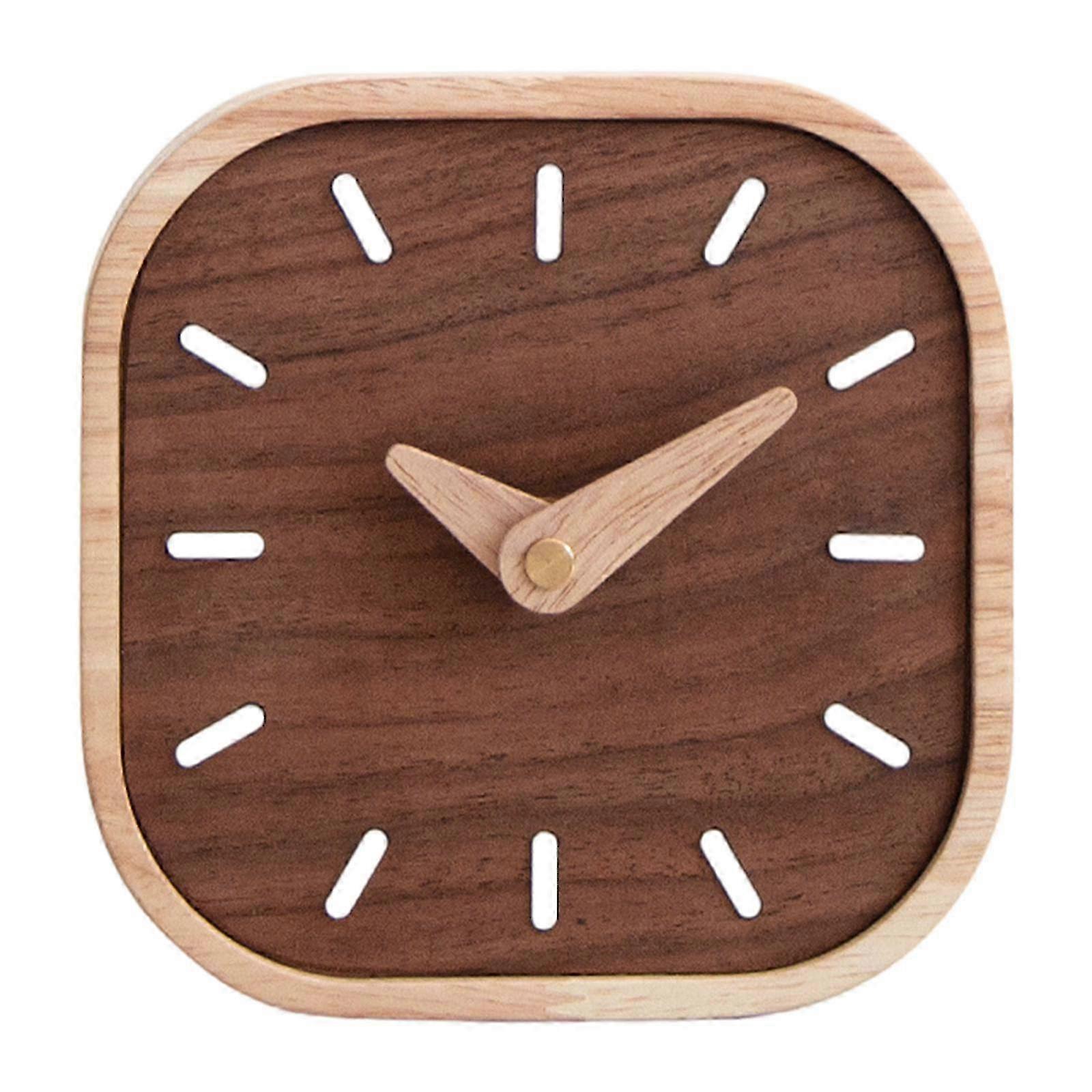Artisan Walnut Table Clock Small
