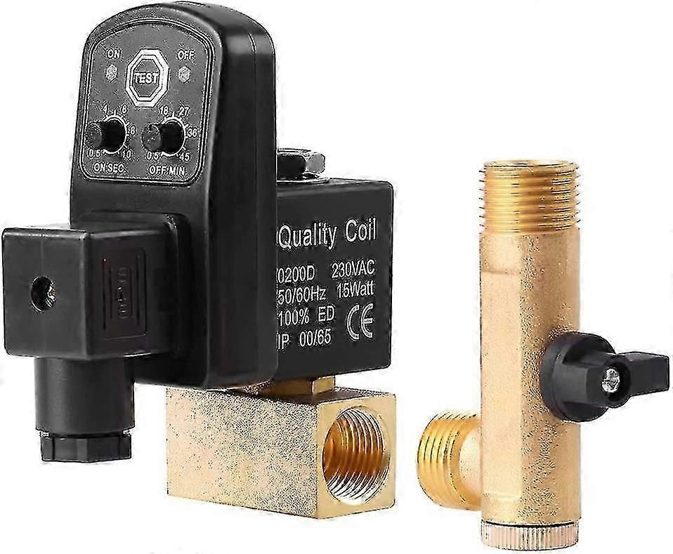 Delay Drain Valve G1 2 DN15 Electric AC230V Automatic Electronic Time