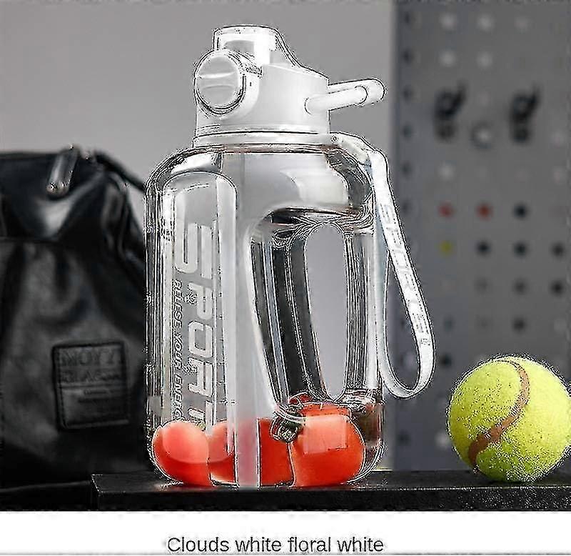 2500ml Large Capacity Straw Water Bottle