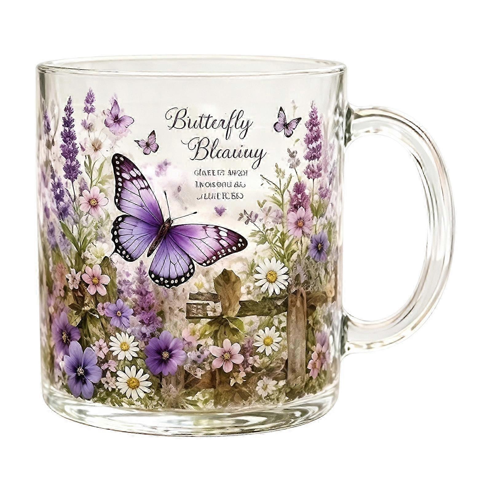 Hummingbird Pattern Borosilicate Cup