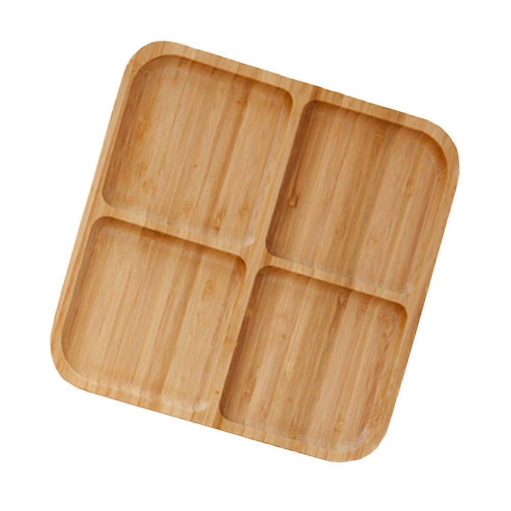 Snack Plate 4 Grids Rectangular Serving Tray for Storage 4 Grids