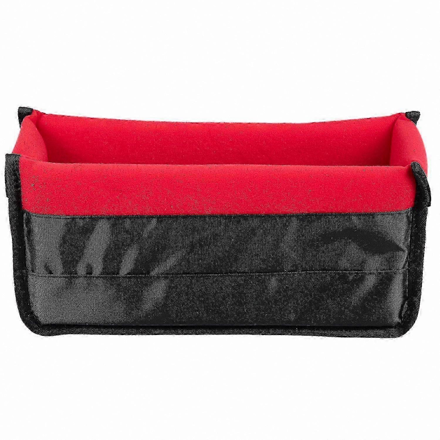 Shockproof DSLR Camera Insert Organizer Case with Dividers (Black+Red)