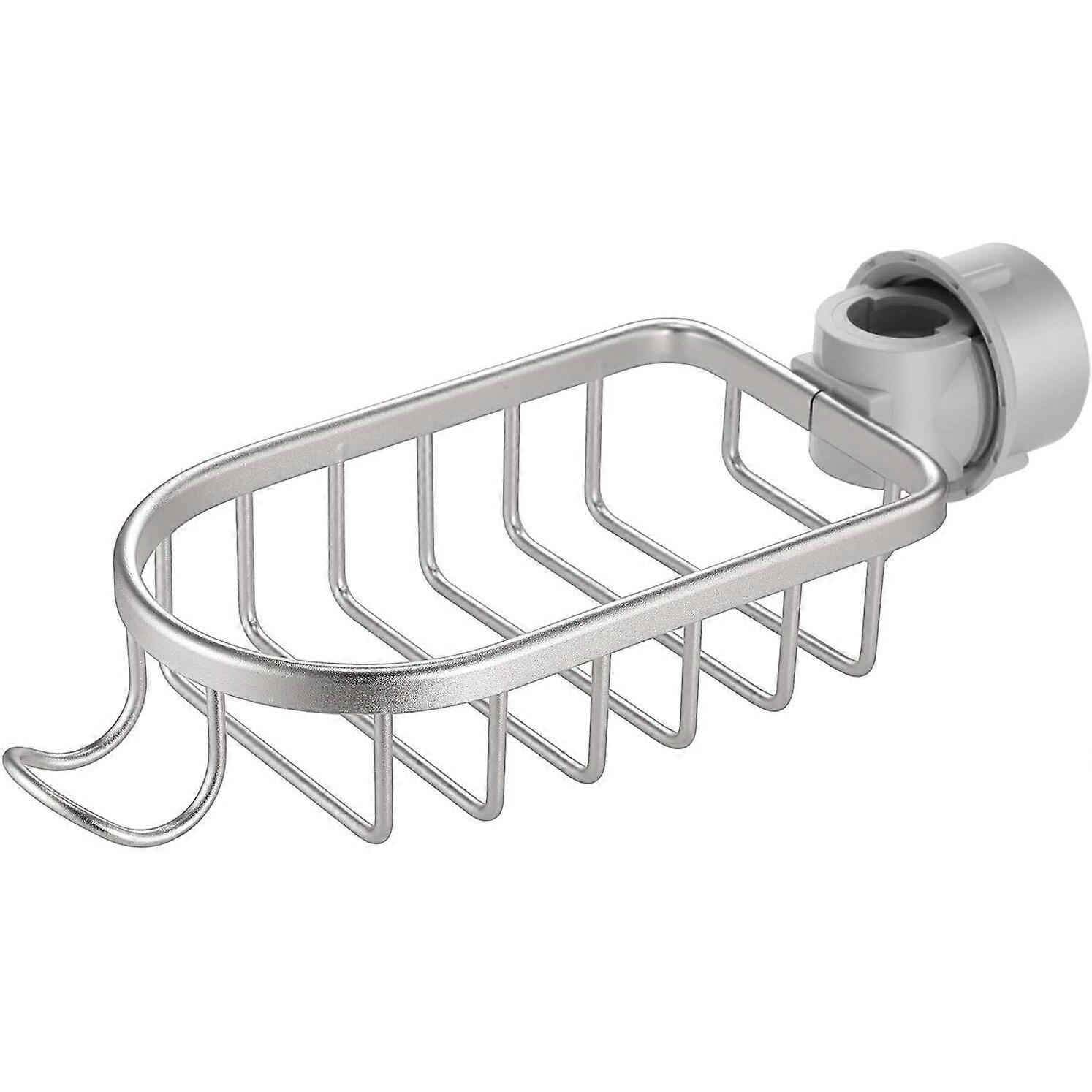 Rotating Aluminium Sponge Holder Space-Saving Kitchen Storage Rack