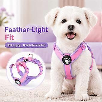 Two-color Nylon/Soft and Adjustable/Double D-ring Y-shaped Pet Vest/Suitable for Small and Medium-sized Dogs