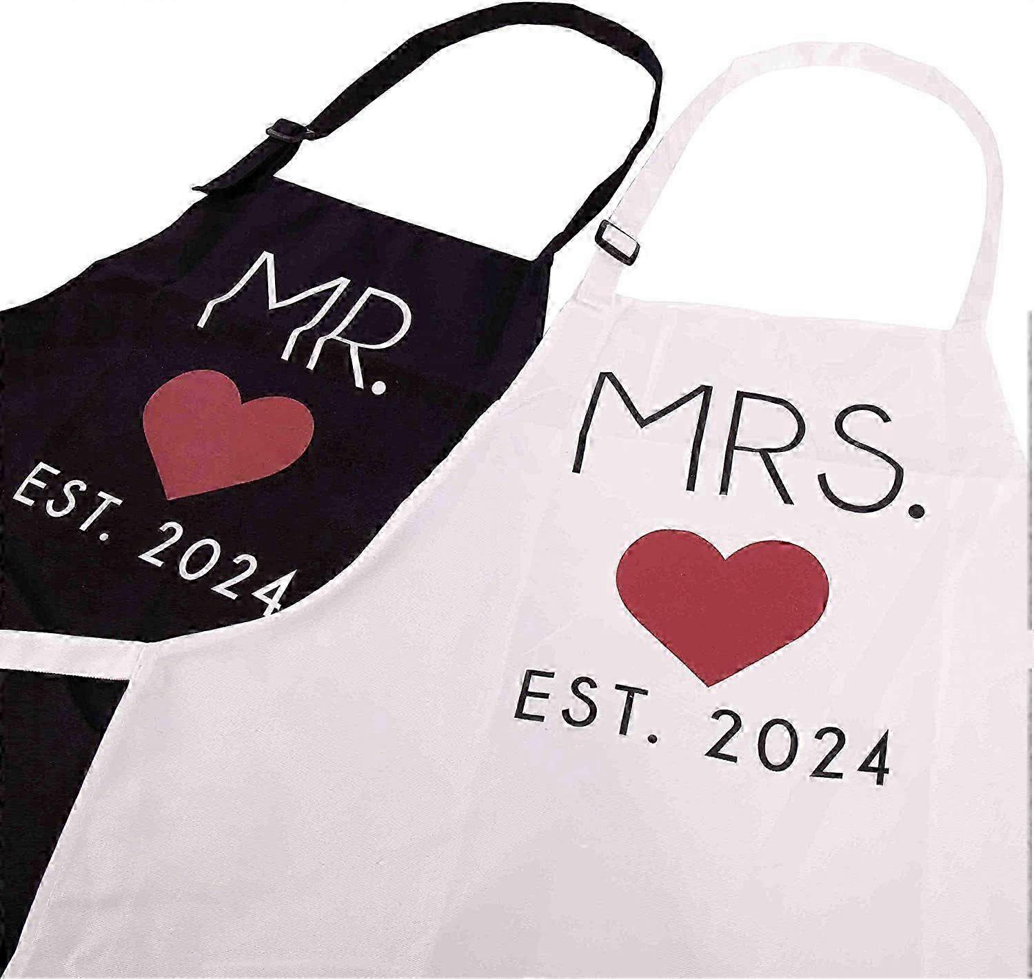 Mr Mrs Matching Kitchen Aprons Set