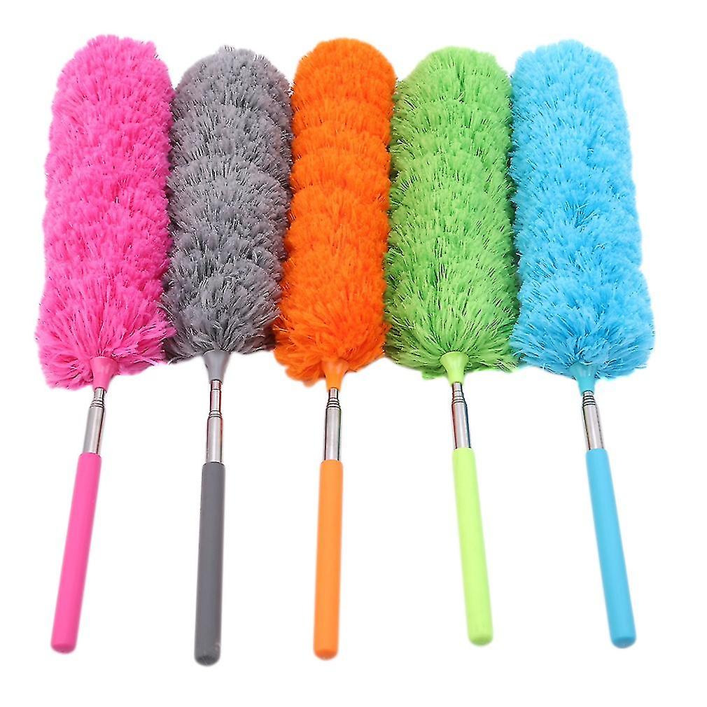 5pcs Extendable Duster, Microfiber Cloth, Cleaning Brush, Washable Adjustable Extendable With Telescopic Bar
