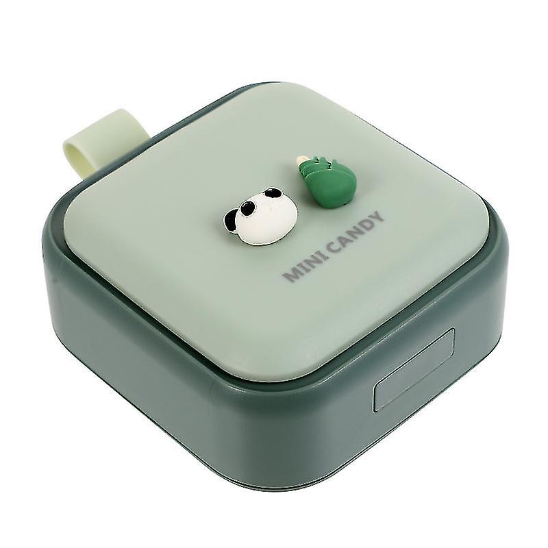 8X7.5cm Green Pillboxes 1pc Waterproof Weekly Pill Box Multi Compartments Portable Pill Container (g