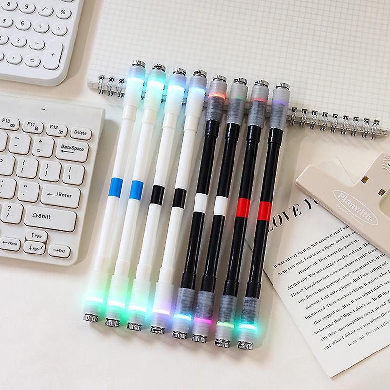 Creative Rotating Led Flash Gel Pen With Light Students Gaming Spinning Pen
