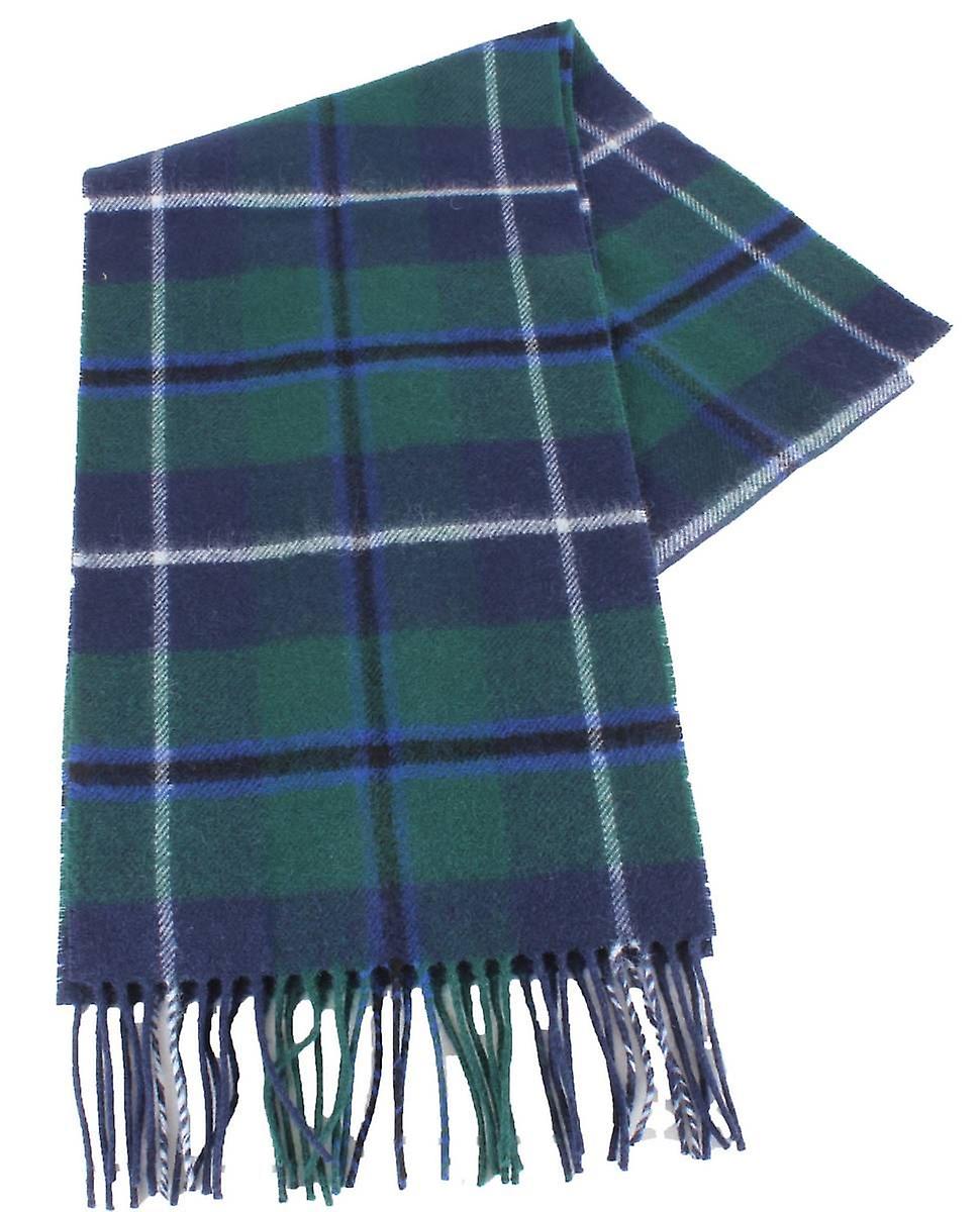 Locharron of Scotland Bowhill Douglas Modern Lambswool Scarf - Green/Navy