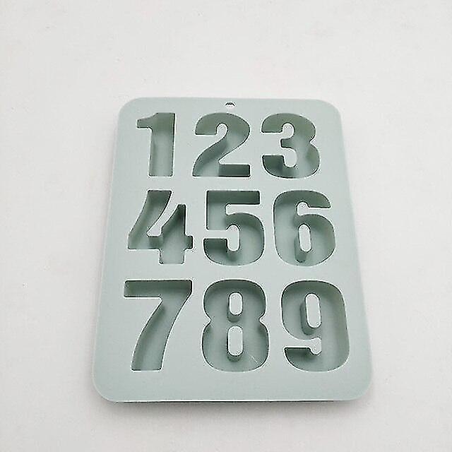 9silicone Digital Ice Box Word Mold Gray Blue