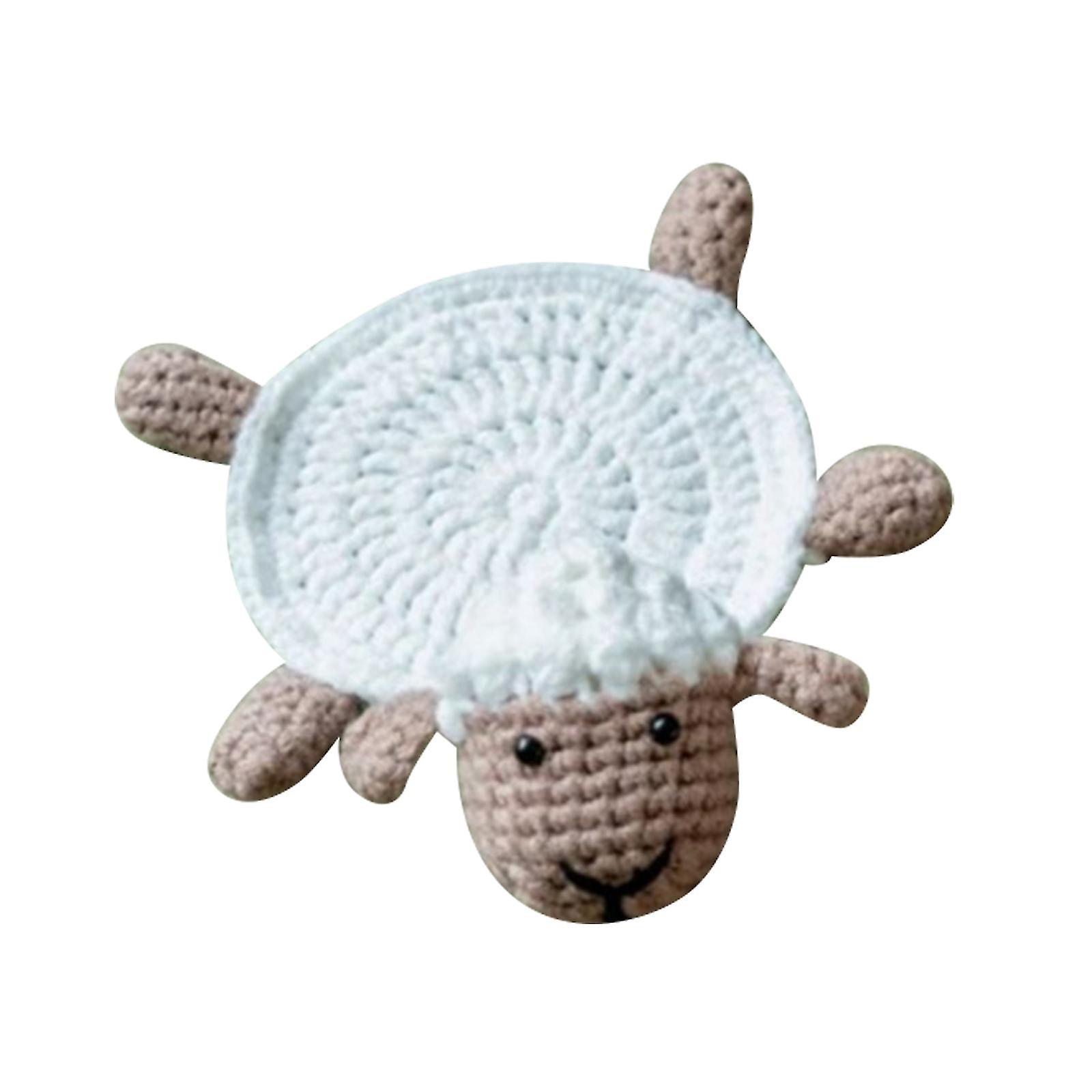 Handmade Turtle Coasters Cute Crochet Weave Drink Coaster Set