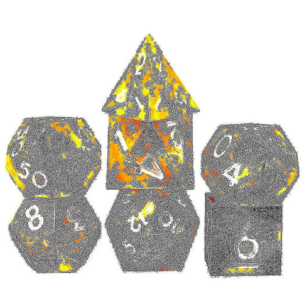 Polyhedral Dice Set 7 Piece Sharp Handmade Dice Set With Sharp Edges For Rpg Table Games Pathfinder