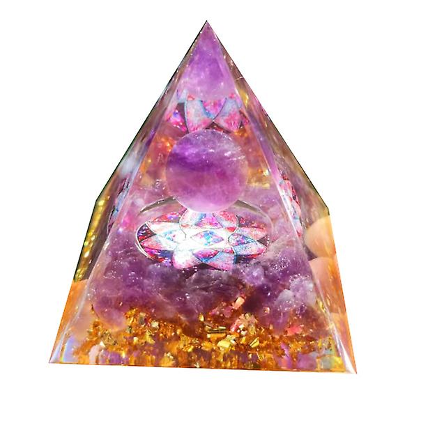 2pcs Crystal Drip Pyramid Tabletop Ornament