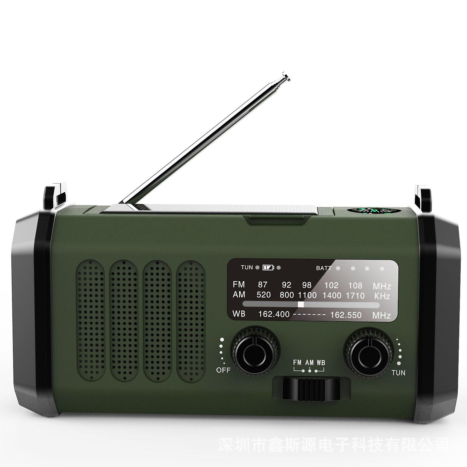 Solar Powered Charging Handheld Radio 10000mah Polymer Multifunctional Emergency Radio