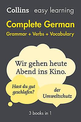 Easy Learning German Complete Grammar Verbs And Vocabulary 3 Books In 1 by Collins Dictionaries Paperback
