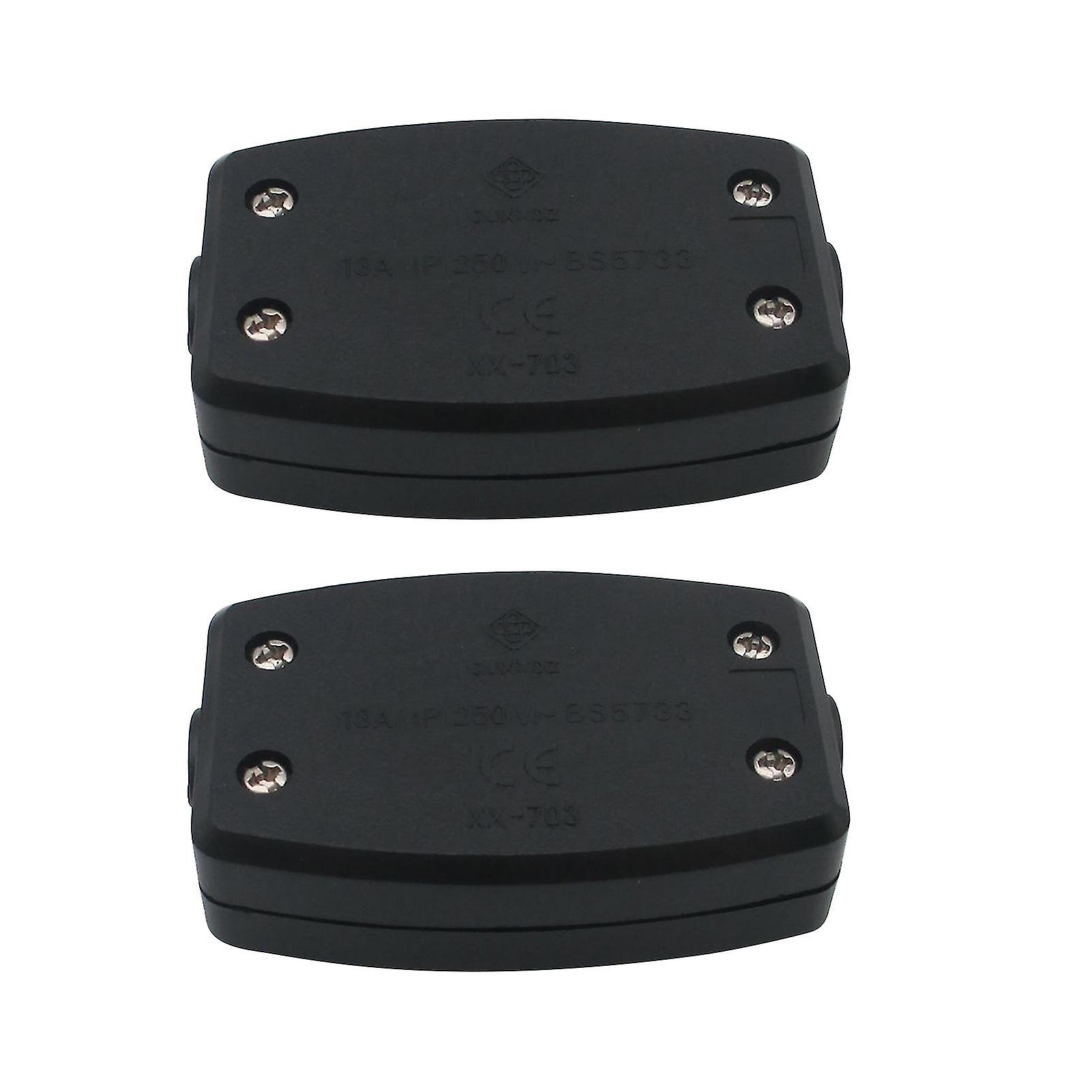 2pcs 13A 250V Tool Power 3 Terminal Electrical Cable Lighting Junction Box Home