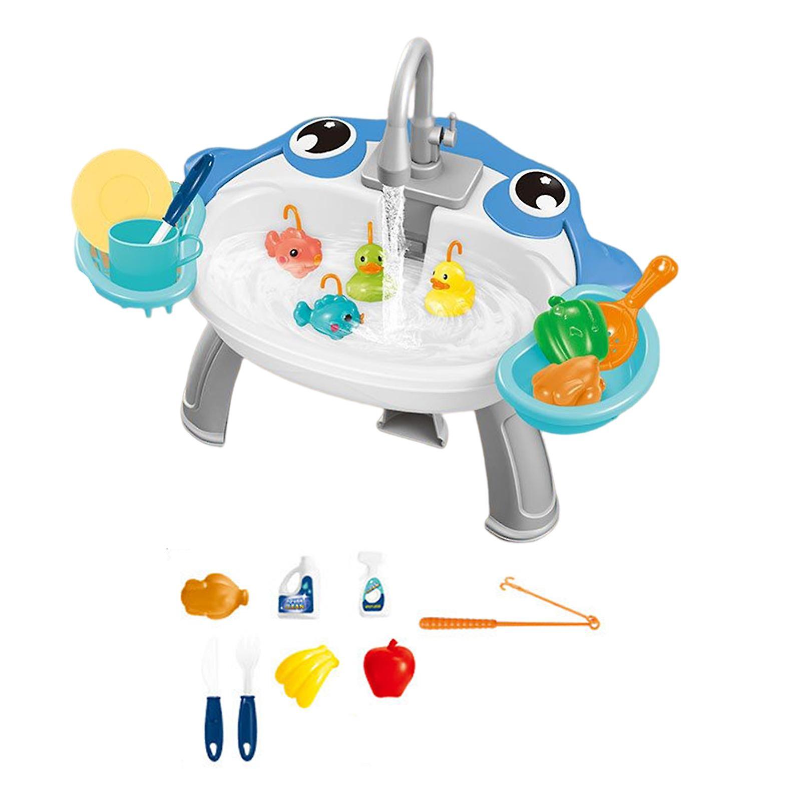 어린이 낚시 장난감 세트 물 게임 장난감 어린이 생일 선물 옐로우