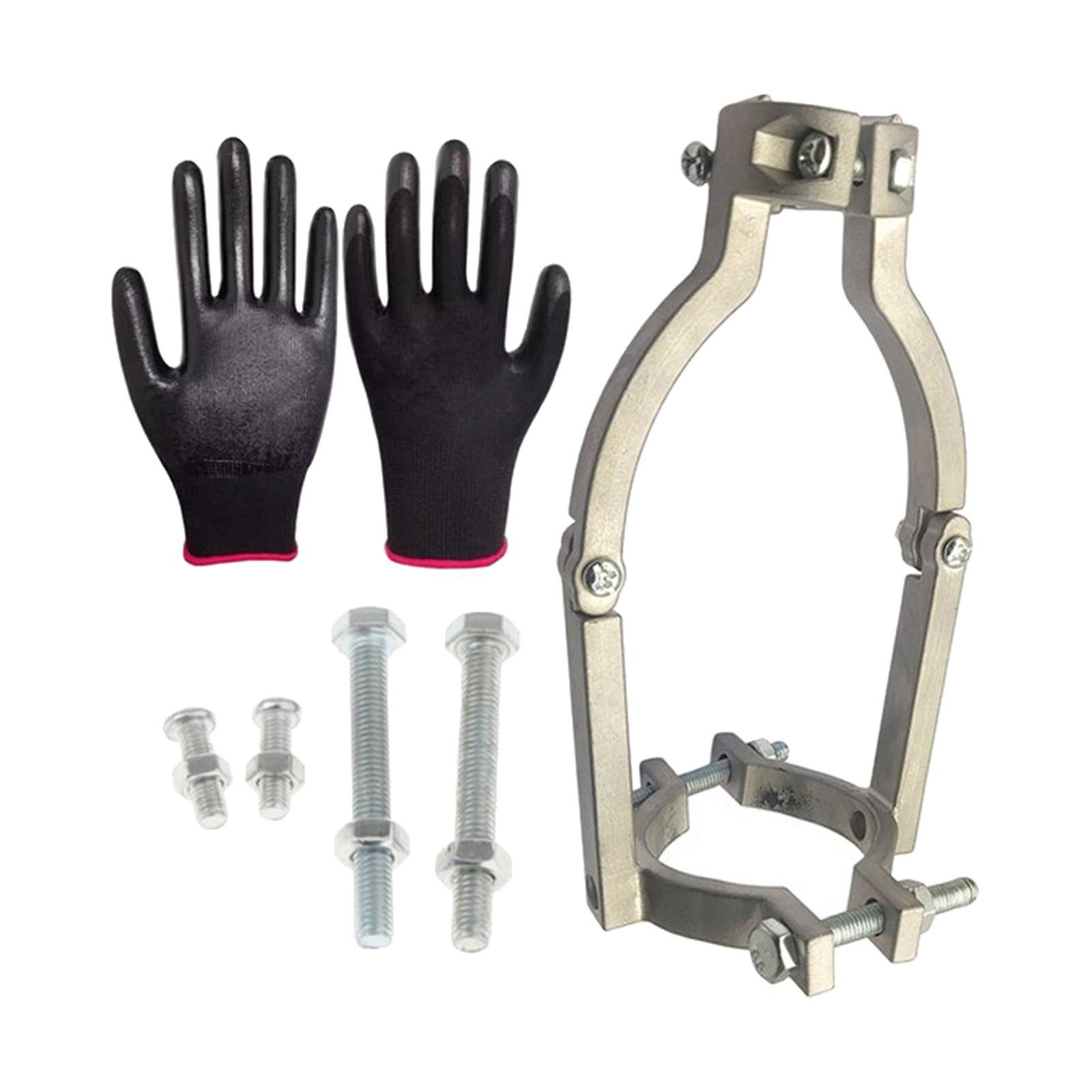 Square Hole Drill Bit Adapter Location Tool for Drill Square Hole Small Size with gloves