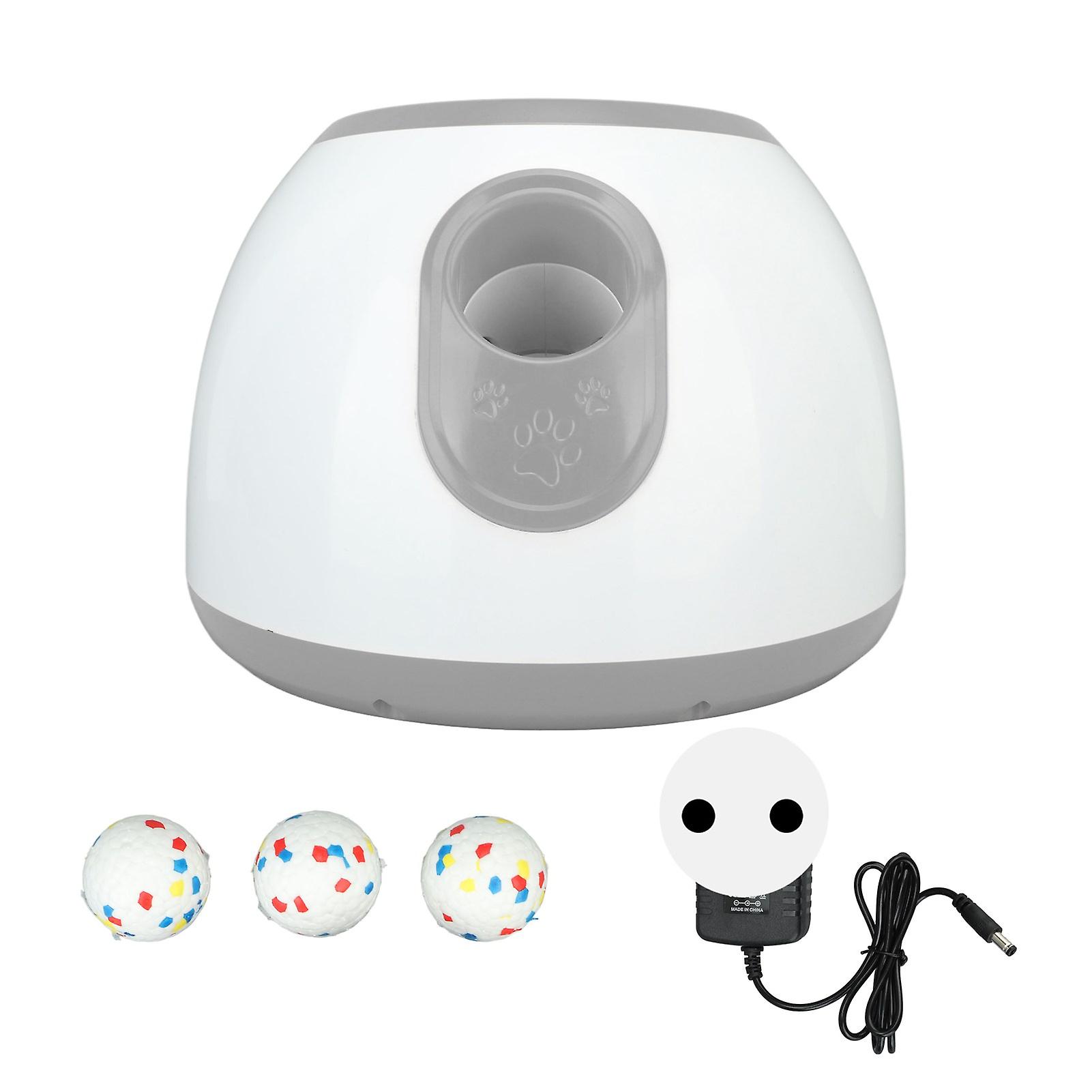 Automatic Tennis Ball Thrower Machine Adjustable Range 3 Balls Interactive Pet Fetching Machine for Puppies and Dogs with EU Plug 100-240V