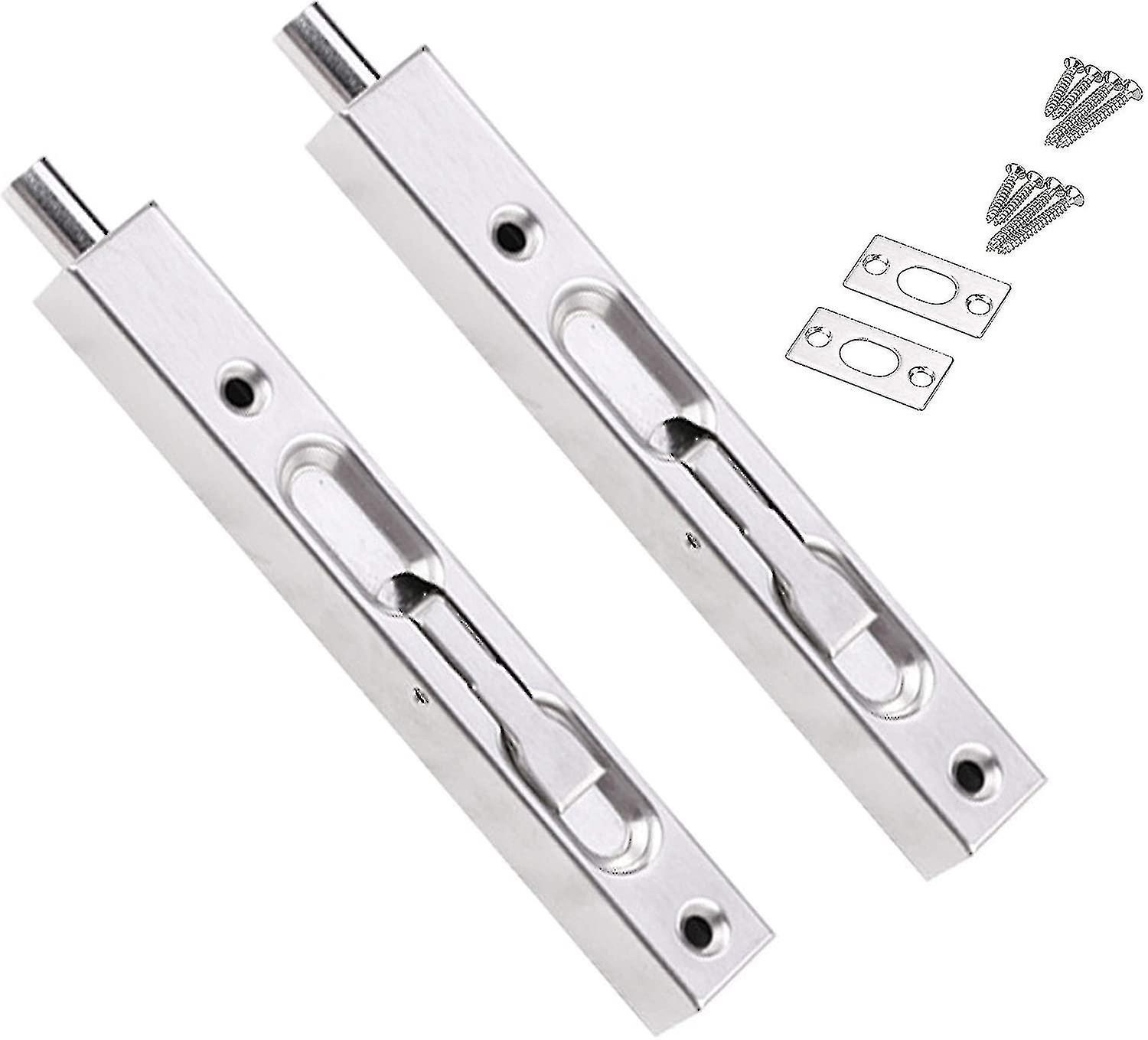 Serrure à pêne coulissant dissimulée - 6 pouces pour portes françaises, portes composites, portes en bois, portes doubles