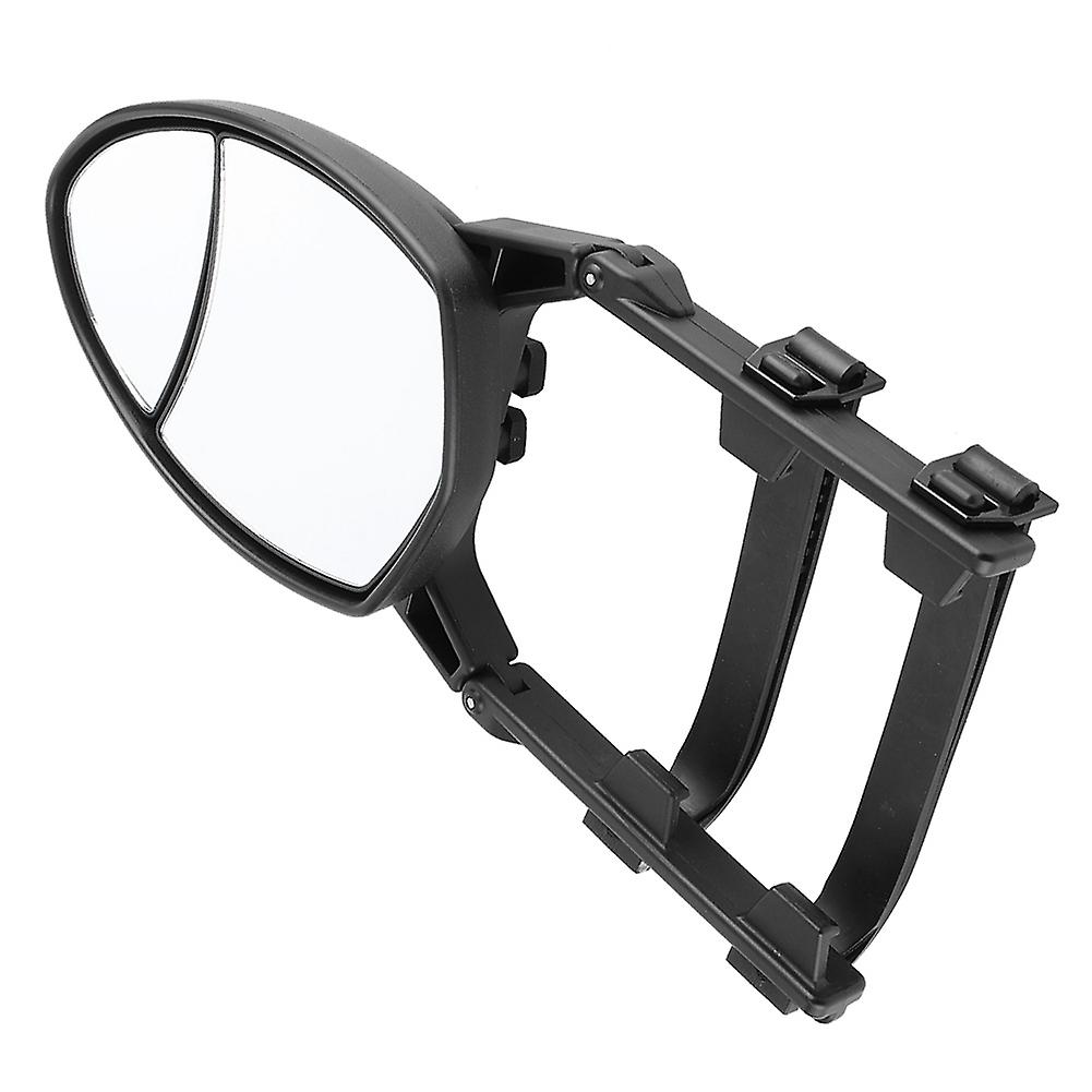 Universal Dual View Towing Mirrors Adjustable ClipOn Rearview Side Oval Mirror 7.5x5.5in for CarTruck