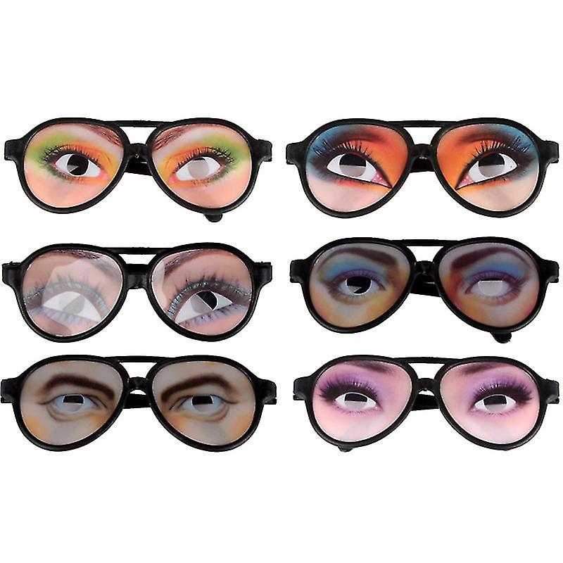 6pcs Funny Eyes Glasses