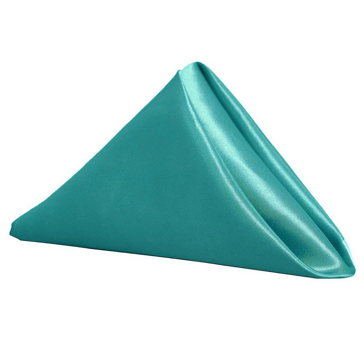 6Pcs Dinner Napkins Careful Trim Soft Fabric Neat Decorative Color Satin Square Shape Table Napkins
