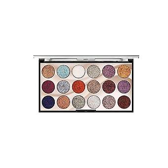 Miss 18-farbig Pailletten Glitzer Pulver Netz Roter Lidschatten Bühne Augen-Make-up Glitzerpuder High Light Perlmutt