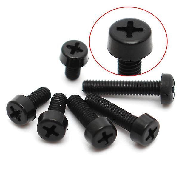 20 Pcs M2.5 Black Nylon Screws Phillips Plastic Round Head Screw Bolt